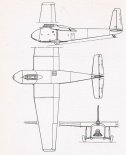 General Aircraft GAL.49 ”Hamilcar”, rysunek w trzech rzutach. (Źródło: Królikiewicz T. ”Szybowce Transportowe”).