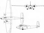 General Aircraft ”Hamilcar” Mk. X, rysunek w trzech rzutach. (Źródło: www.airwar.ru).