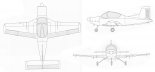 AESL CT-4A ”Airtrainer”, rysunek w rzutach. (Źródło: Glass A. ”Polskie konstrukcje lotnicze 1939-1954”. Tom 5).