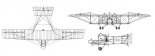 Farman HF-22, rysunek w rzutach. (Źródło: archiwum).