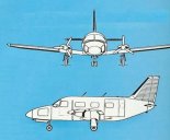 Piper PA-35 ”Pocono” w rzutach z boku i z przodu. (Źródło: Pilot Piper Vol. 16, No 1, January- February 1968).