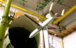 Samolot NACRE IEP w wersji z usterzeniem w kształcie litery C. Badania w tunelu aerodynamicznym w Instytucie Lotnictwa. (Źródło: MSP Marcin Szender).