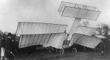 Wypadek samolotu Voisin- Delagrange I, 1907 r. (Źródło: archiwum). 
