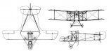 De Havilland DH-2, rysunek w rzutach. (Źródło: archiwum).