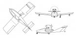 Osprey Aircraft ”Osprey II”, rysunek w rzutach. (Źródło: archiwum).