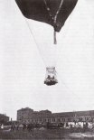 Balon Preussen tuż po starcie do rekordowego lotu, 31.07.1901 r. (Źródło: Bröckelmann (Hrsg) ”Wir Luftschiffer”).