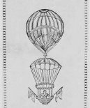 Zdjęcie plakatu reklamującego skok spadochronowy Élisy Garnerin w Madrycie w 1818 r. (Źródło: archiwum).