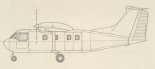 Samolot ”Jamel” z silnikami Lycoming GO-480-G1D6 lub GO-480-B1D. (Źródło: S. Jachyra ”Jamel. Lekki samolot wielozadaniowy. Ogólny projekt wstępny”. Archiwum Państwowe w Rzeszowie).