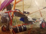Wózek motolotniowy Adama Perza, prezentowany na Zlocie Konstrukcji Amatorskich w Świdniku, 1993 r.  (Źródło: via Damian Lis).