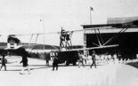 Latająca łódź rozpoznawczo- bombowa Weichmann (UFAG) KG (nr K 301). Podczas pierwszej prezentacji  w bazie wodnosamolotów w Pola, grudzień 1916 r. (Źródło: ww.kuk-kriegsmarine.at).