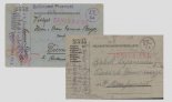 Kartki pocztowe wysłane bezzałogowym balonem pocztowym z twierdzy Przemyśl. (Źródło: ”Poczta w twierdzy Przemyśl 1914- 1915”).