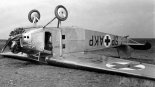 Prototyp samolotu sanitarnego Lublin R-XVIb (SP-AKP, nr wojsk. 11.1) po kapotażu pod Kielcami 02.10.1934 r. (Źródło: via Konrad Zienkiewicz). 