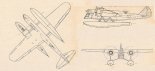 LWS-5, rysunek w rzutach. (Źródło: Morgała A. ”Samoloty w polskim lotnictwie morskim”).