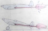Propozycja zastosowania przyczepki samolotowej z lekkim bombowcem ”Spitfire”, kwiecień 1940 r. (Źródło: ”Polska myśl techniczna w II wojnie światowej w 70. rocznicę zakończenia działań wojennych w Europie”).