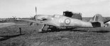 Samolot myśliwski Messerschmitt Me-109G-10 z 318 dywizjonu myśliwskiego. Treviso, marzec 1946 r. (Źródło: archiwum).