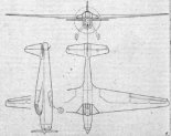 Amatorski samolot sportowy (motoszybowiec) MIP ”Smyk”. (Źródło: Flight, February 11th, 1943). 