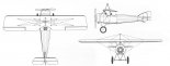 Morane-Saulnier MS-35, rysunek w rzutach. (Źródło: via Konrad Zienkiewicz).