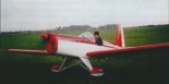 Samolot RO-7 ”Orlik Experimental” podczas prób w 2003 r. W kabinie pilot doświadczalny Henryk Szkudlarz. (Źródło: Roman Orliński via Przegląd Lotniczy Aviation Revue nr 2/2004).