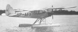 Wodnosamolot pływakowy Piper L-4H ”Cub” (SP-AFY), 1954 r.  (Źródło: Glass A. ”Polskie konstrukcje lotnicze 1939-1954”. Tom 5).