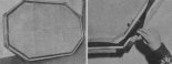 Po lewej: poduszkowiec SMT od dołu. Widoczna konstrukcja podłogi, po prawej: fragment gumowej kurtyny. (Źródło: Skrzydlata Polska nr 16/1964).