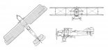 Potez XV A2, rysunek w rzutach. (Źródło: Avions nr 33).