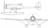 PZL-15, rysunek w rzutach. (Źródło: Morgała A. ”Samoloty wojskowe w Polsce 1924-1939”).