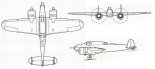 PZL-48 ”Lampart”, rysunek w trzech rzutach. (Źródło: Lotnictwo Aviation International nr 5/1991).