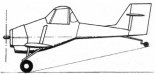 Rzut boczny samolotu PZL-106 ”Kruk 65”. (Źródło: ”Problemy rozwoju samolotu PZL-106 Kruk”. Polska Technika Lotnicza. Materiały Historyczne nr 4/2004).