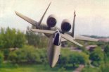 Model samolotu PZL-230 ”Skorpion” w drugim wariancie samolotu z napędem turbowentylatorowym. (Źródło: Lotnictwo Aviation International nr 4/1993).