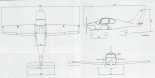 PZL I-23 ”Manager”, rysunek w rzutach. (Źródło: Przegląd Lotniczy Aviation Revue nr 6/1999).