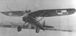 Pierwszy prototyp samolotu myśliwskiego PZL P-7/I w widoku z przodu. (Źródło: archiwum).