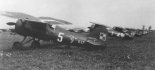 PZL P-7a ze 121. i 123. Eskadry Myśliwskiej 2 Pułku Lotniczego z Krakowa. Koncentracja na lotnisku Okęcie 6 sierpnia 1935 r. (Źródło: archiwum).