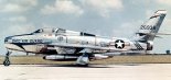 Samolot myśliwsko-bombowy Republic F-84F "Thunderstreak" należący do Ohio Air National Guard. (Źródło: U.S. Air Force). 
