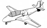 Projekt samolotu szkolno-treningowego "Bies"- wariant II.  (Źródło: rys. Krzysztof Luto).