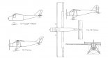 Kolejne wersje projektu ”Pelikan”: projekt wstępny, TS-17 i PZL-105. (Źródło: Technika Lotnicza i Astronautyczna nr 11/1983).
