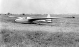 SZD-25 ”Lis” podczas państwowych prób kontrolnych przeprowadzonych przez Instytut Lotnictwa w 1961 r. (Źródło: Copyright Rafał Chyliński).
