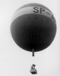 Balon JP-2GB ”Polonia II” (SP- AMY) klasy ”Gordon Bennett” w locie. (Źródło: via Konrad Zienkiewicz). 