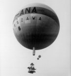 Balon JP-2GB ”Warszawa II” (SP- ANA) klasy ”Gordon Bennett” w locie. (Źródło: via Konrad Zienkiewicz). 