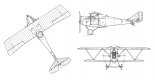 SVA-10, rysunek w rzutach. (Źródło: Morgała A. ”Samoloty wojskowe w Polsce 1918-1924”).