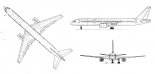 Boeing 757-200, rysunek w trzech rzutach. (Źródło: Technika Lotnicza i Astronautyczna nr 5/1988).