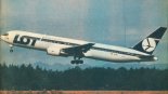 Samolot komunikacyjny Boeing 767-300, SP-LPA ”Warszawa” Polskich Linii Lotniczych ”Lot”. (Źródło: Skrzydlata Polska nr 39/1990).
