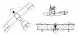 Curtiss K, rysunek w rzutach. (Źródło: www.airwar.ru).