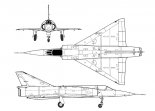 Dassault-Breguet ”Mirage 5”, rysunek w rzutach. (Źródło: archiwum).
