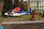 Śmigłowiec Eurocopter AS365 ”Dauphin” ustawiony w lipcu 2013 r. przed Zespołem Szkół Mechanicznych w Rzeszowie. (Źródło: Katarzyna Hadała - Lotnicze podkarpackie).