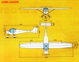Fantasy Air ”Cora Legato”, rysunek w rzutach. (Źródło: Przegląd Lotniczy Aviation International nr 9/1997).